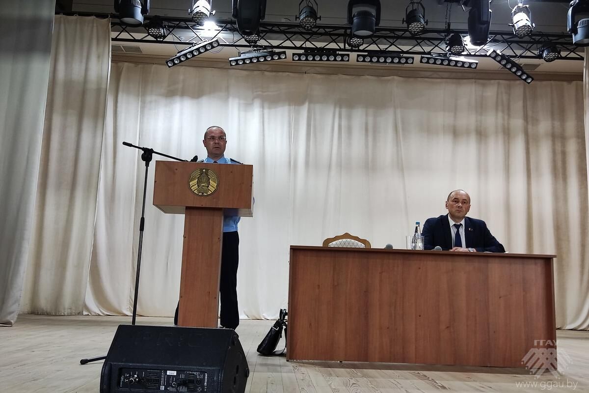Заместитель прокурора Гродненской области Скурат А.Н. выступил перед студентами и преподавателями аграрного университета