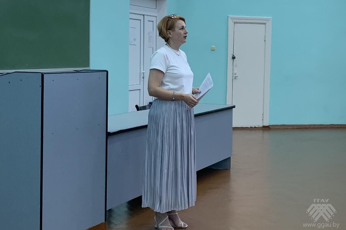 Встреча ректора В.В. Пешко со студентами 1 курса агрономического факультета