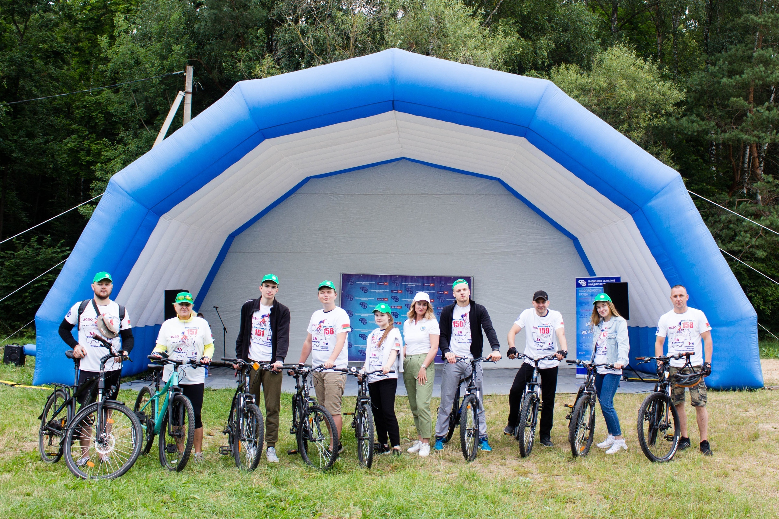Участие в первом Гродненском областном профсоюзном велопробеге "За Беларусь"