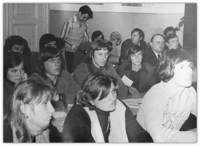 Заседание научного студенческого кружка кафедры земледелия (1977-1979 г.г.) 